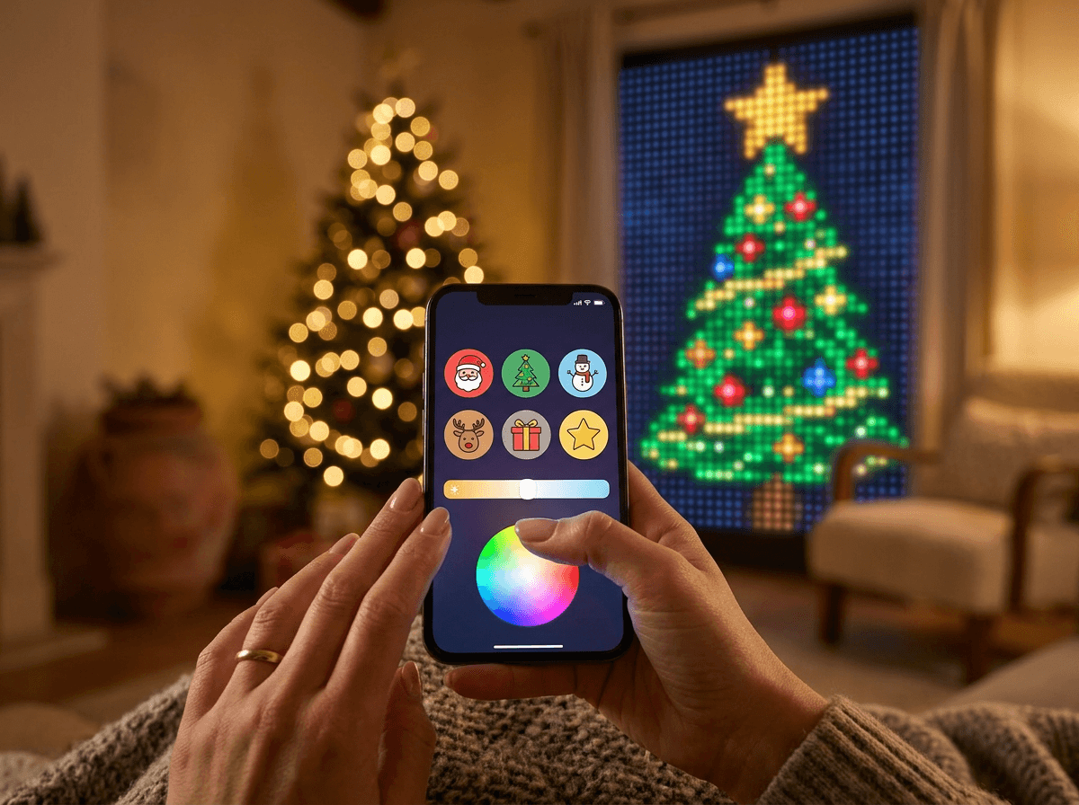 Scelta delle scene natalizie dallo smartphone